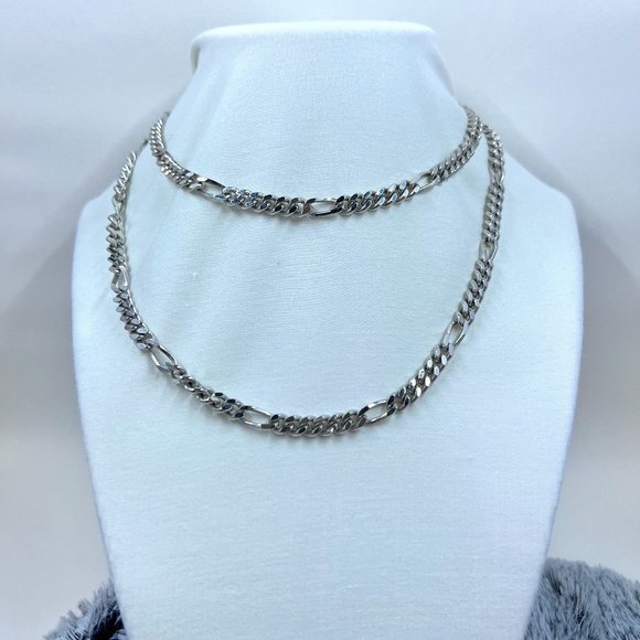 Monet Jewelry - Monet – Figaro Link 30” Silver-Tone Chain Necklace